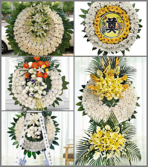 安徽六安市金寨县梅山镇龚岭村花圈速递